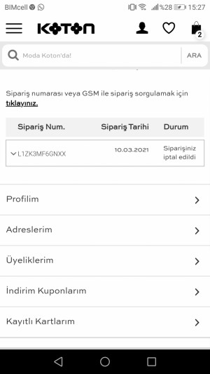 Koton Paramı İade Etmediler