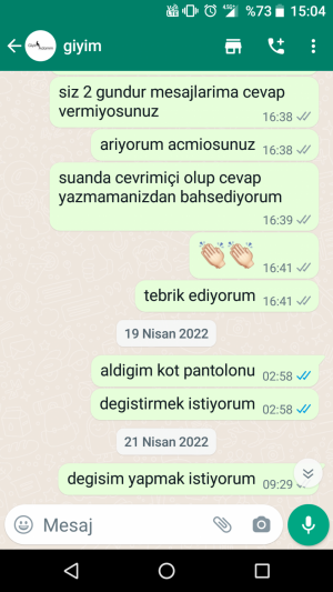 Konseptgiyimm Parayı Aldıktan Sonra İlgilenmiyorlar