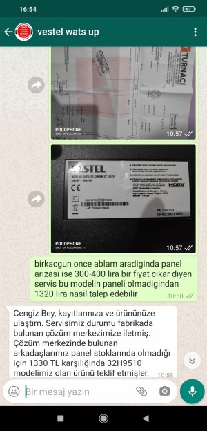 Vestel Parçası Olmayan Ürün