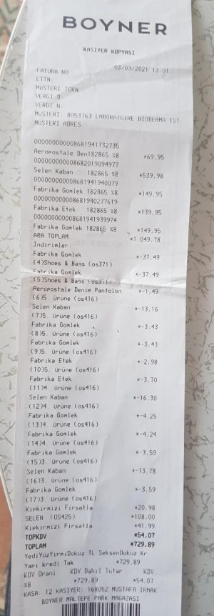 Boyner Personel Hatası İle Yanlış Kesilen E-faturanın Düzeltilmemesi Umursanmaması