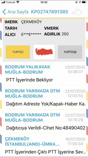 Epttavm Ptt Tarafından Teslim Edilmek İstenmeyen Kargo