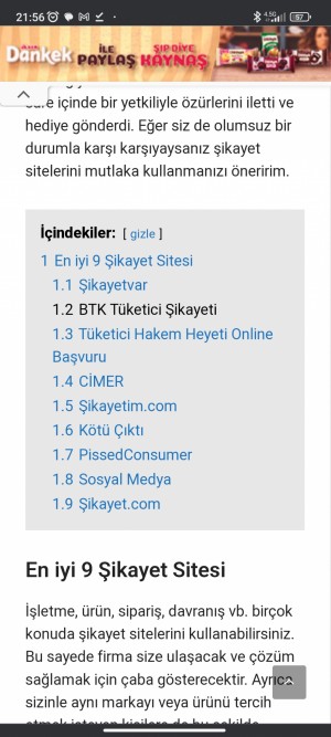 Kelebek Mobilya Mağazası Ürünleri Teslim Etmiyor