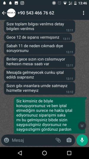 Roza Butik Satış Personelinden Müşteriye Karşı Olan Saygısızlığı