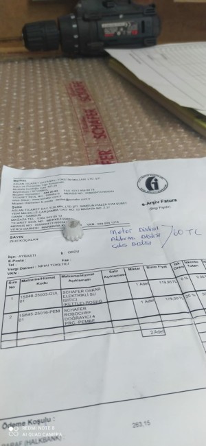 Schäfer Doğrayıcı Dişli Değişimi