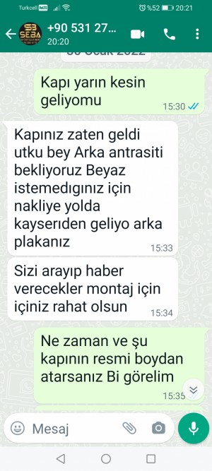 Sb Seba Öner Çelik Mobilya Şikayetçiyim Kapım Kırık Hırsız Girecek
