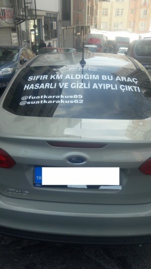 Gürbaşlar Ford Sıfır Diye Fabrikasyon Hatalı Araç Satıldı