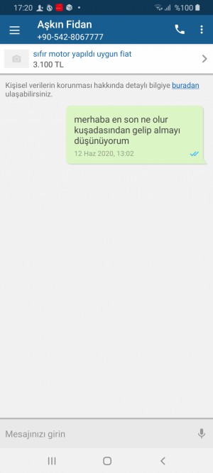 Sahibinden.com Aşkın Fidan Ve Serkan Fidan Sıfır Motor Yapıldığı Söylendi Ama Motor Hiç Yenilenmemiş