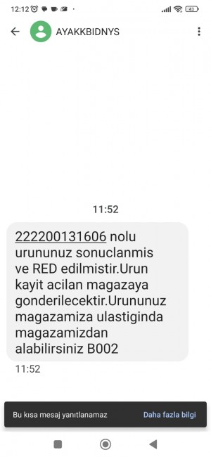 Ayakkabı Dünyası Şikayet Red Yemesi
