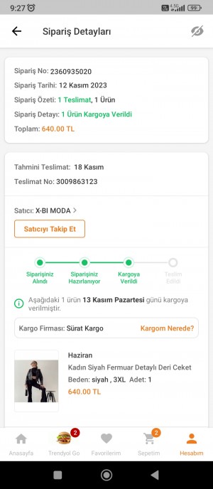 Sürat Kargo Şikayet