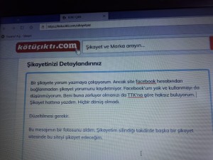 Kötüçıktı.com Şikayete Yorum Yazamıyorum