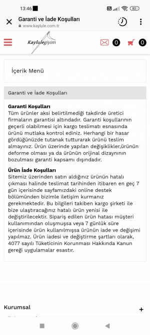 Kaylule.giyim Sıkıntılı Ürün