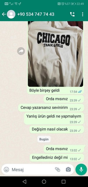 Maya_butik Sipariş Ettiğimiz Üründen Alakasız Bir Ürün Geldi