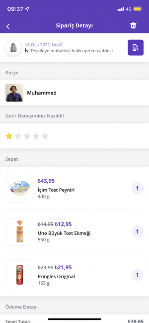 Getir Sipariş Gelmedi