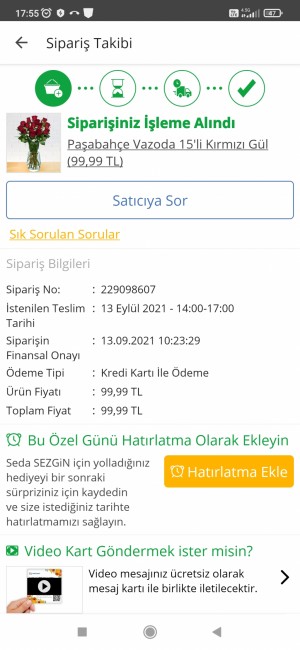 Çiçek Sepeti Sipariş Teslimatı