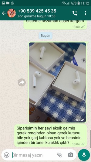 Airpodsteknom Siparişim Hem Yanlış Hem De İçi Eksik Gelmesi