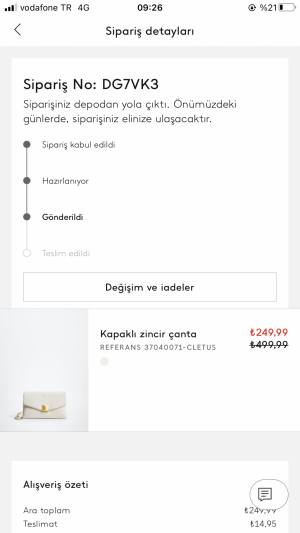 Mango Siparişim Kargoya Verilmiyor