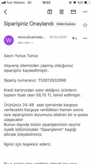 Elizamoda Siparişim Puffff!!!!