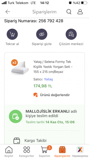 Hepsiburada Siparişlerim Başkalarına Teslim Edildi