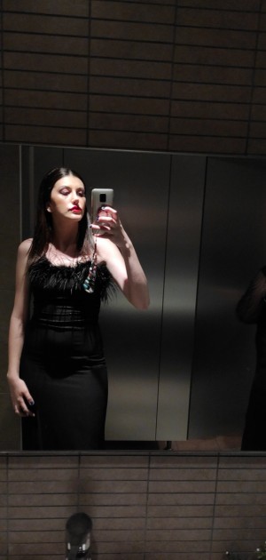 Joydnrt Siyah Tüylü Bir Elbise