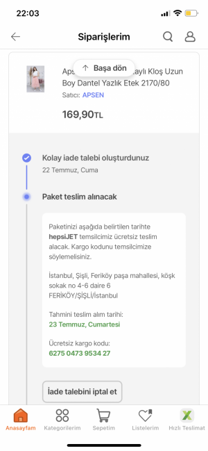 Hepsiburada Apsen Sizden Hiç Memnun Diyelim Defalarca Aynı Şeyi Yaşıyorum Sizinle