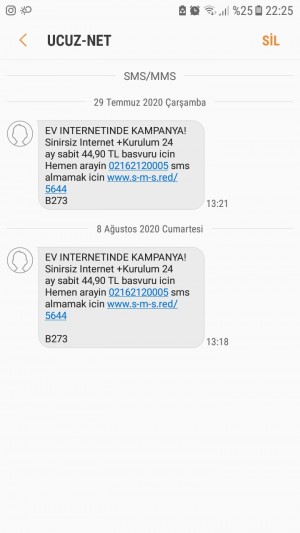 Ucuz-Net Sms İle Sürekli Rahatsız Ediliyorum
