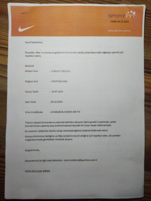 Sportinn / Elizinn 4 Ayda Yırtılan Ayakkabıyı Değiştirmiyor