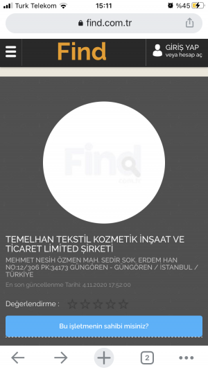 Temelhan Tekstil Kozmetik 160 Tl Paramı Geri Verin