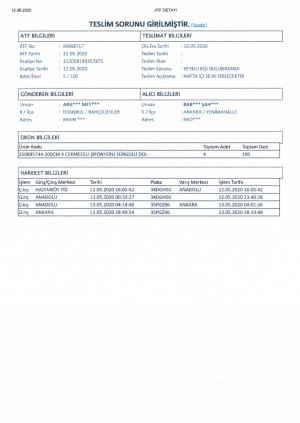 N11 Teslim Edilmemiş Ürün