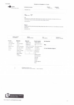 N11 Teslim Edilmemiş Ürün