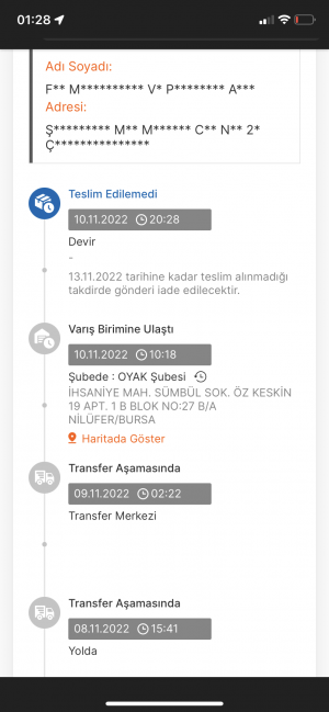 Bursa Mng Kargo Oyak Teslim Edilmeyen Kargom