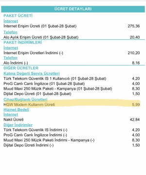 Türk Telekom Teslim Ettiğim Modemin Ücretini Kesiyorlar