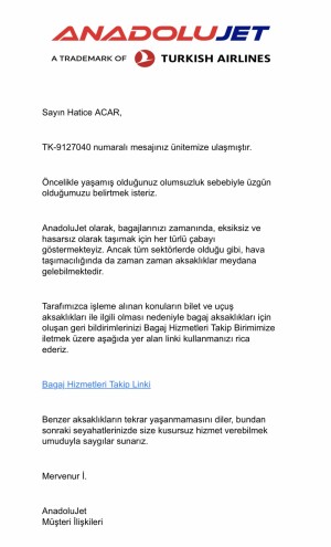 Thy (türk Hava Yolları) Tarafından Bagajım Hasar Gördü Gerekli Tazminatı Alamıyorum