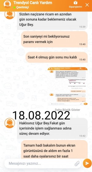 Trendyol 21 Gündür Ücret İadesi Yapmıyor