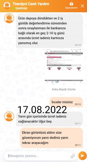 Trendyol 21 Gündür Ücret İadesi Yapmıyor