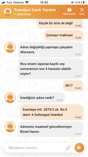 Trendyol Müşteri Destek Kısmı İşini Yapmıyor
