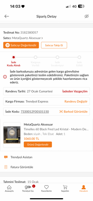Trendyol Yüzünden Mağdur Oldum