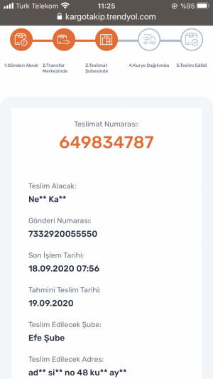 Trendyol Trendyolexpress Kargom Nerede