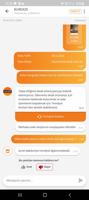 Trenyol'un İade Ücretinin Üstüne Konması
