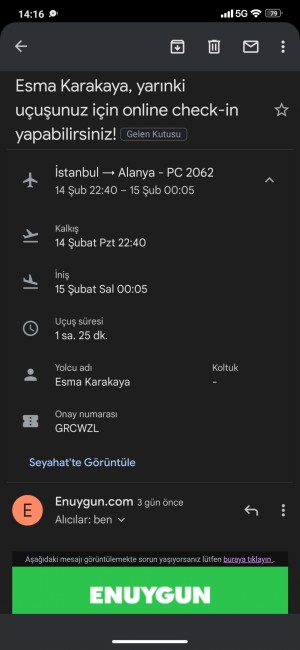 Pegasus Havalimanı Uçağa Alınmama Durumu