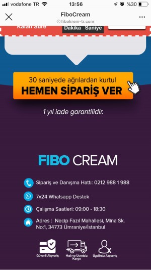 Fibo Krem Ücret İadesi Alamıyorum