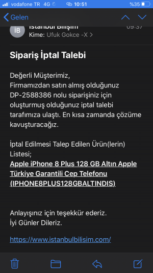 İstanbul Bilişim Ücret İadesi