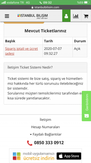İstanbul Bilişim Ücret İadesi