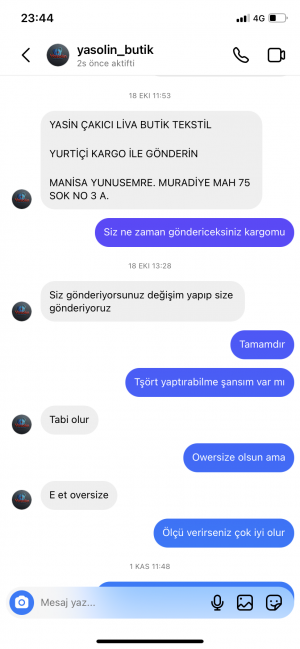 Yasolin_butik Ürün Değişimi Yapılmadı