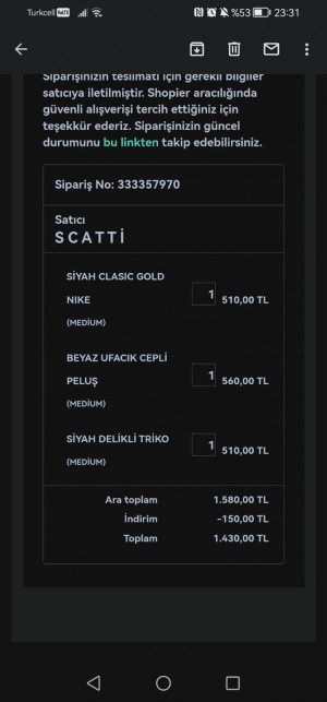 Scattiman (ınstagram) Eksik Ve Yanlış Ürün Gönderimi