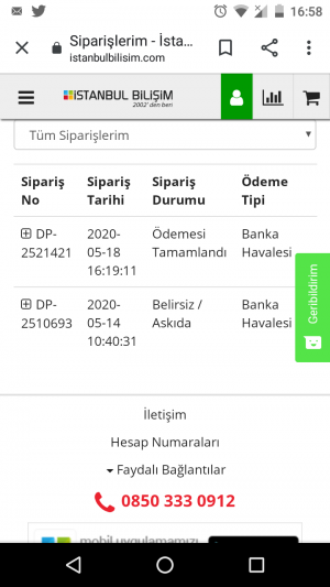 İstanbul Bilişim Ürün Gönderilmiyor