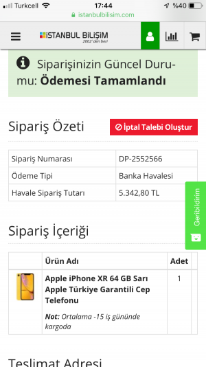 İstanbul Bilişim Ürün Göndermiyor Para İadesi Yapmıyor