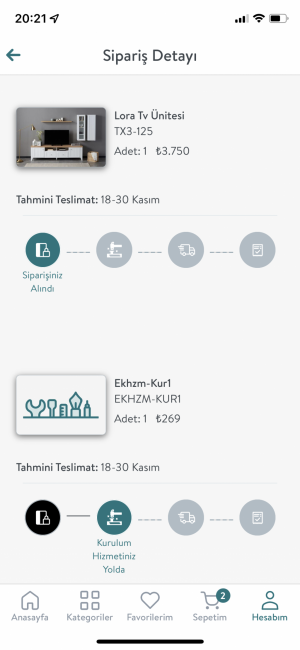 Vivense Ürün Siparişim Gecikti