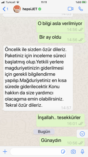Hepsiburada Ürün Teslim Edilmiyor
