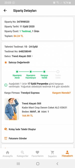 Trendyol’dan Kargo Evime Bile Gelmedi Başkasına Teslim Etmişler