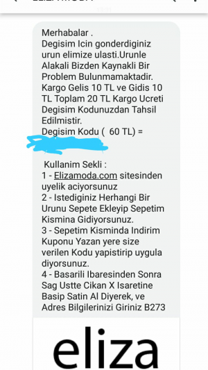 Elizamoda Ürünler Elime Geç Geldi Biri De Hiç Gelmedi